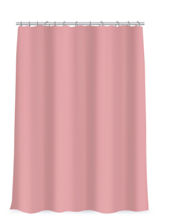 шторка для ванной, пева, 180x180см с магнитами, пудрово-розовая vetta